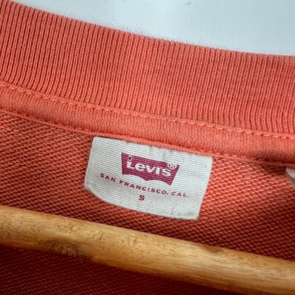 LEVIS big logo orange cotton sweatshirt pullover - Picture 4 of 8